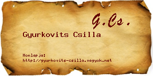 Gyurkovits Csilla névjegykártya