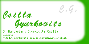 csilla gyurkovits business card